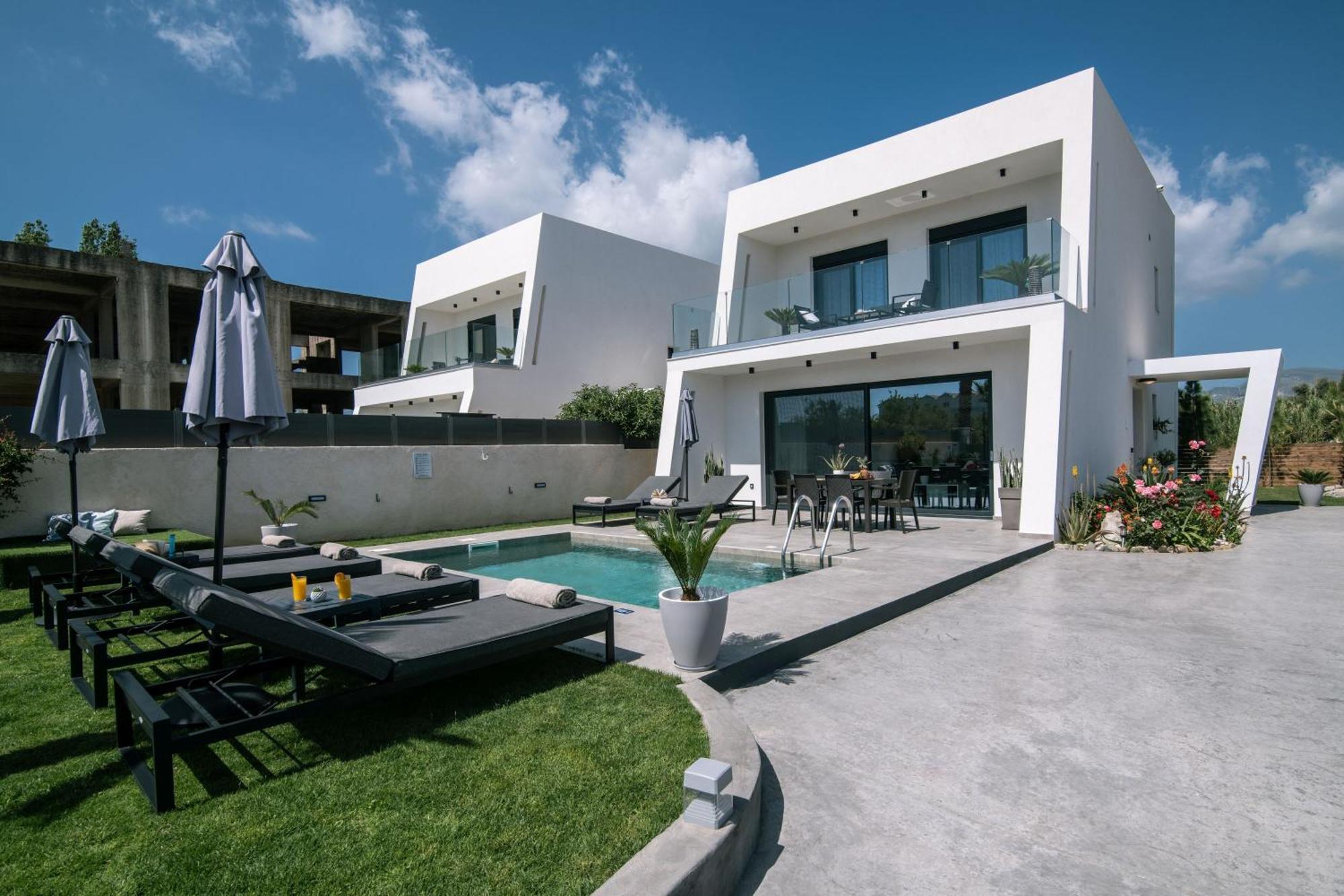 Sunwhite Villas - Private Pool & Cozy Atmosphere, By Zantewize 拉加纳斯 外观 照片